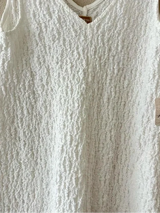 Free People Ivory Textured V-Neck Maxi Dress - Picture 5 of 7